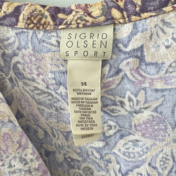 Sigrid Olsen Purple Floral A-Line Skirt - Picture 6 of 6